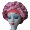 Satin Hingestone Luxury Bling Bonnet Hair Sleep Cap avec sangle ￠ cravate CH365240P