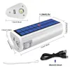 Xanes® 260LM Multifuncional Solar Camping Light Impermeable Power Bank 3 Modos Lámpara de trabajo Viajes al aire libre Senderismo Tienda - Negro