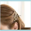 Pannband hår juvelryfashion kvinna aessory legering sida klämmer grenar gevir klipp personlighet prinsessa smycken hårnålhållare drop del del del