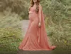 2021 Maternity Dresses For Photo Shoot Women Pregnants Photography Props Off Shoulder Sleeveless Solid Dress Photography dress X0902