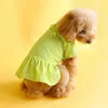 Casual tryckt kattskjorta Klänning Vår sommar Husdjur Outfits för Små Pomeranian Chihuahua Bichon Puppy Party Dog Kjol