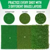 60x30cm Golf Mat Swing Stick Practice Hitting Nylon Long Grass Rubber Ball Tee Indoor Outdoor Training Aids Accessory Home Gym Fitness Green Floor Backyard Chipping