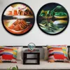 Frames 7/12inch Wall Hanging Moving Sand Painting Art Picture Round Glass Deep Sea Sandscape In Motion Flowing Frame