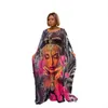 Robes africaines pour femmes été sexy femmes africaines impression polyester plus taille robe longue robe maxi l-4xl 211116