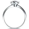 0.5カラットブリリアントスノーフレークダイヤモンド婚約プラチナ950結婚指輪
