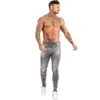 Mężczyźni Homme Slim Fit Super Chude Dżinsy dla mężczyzn Hip Hop Kostki Tight Tight Bight do Ciała Duży Rozmiar ZM129