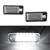 2 st bil LED -licensnummerplatta ljuslampa Vitt ljus för Audi A3 S3 8P A4 B6 B7 A5 A6 4F Q7 A8 S8 C6 CABRIOLET