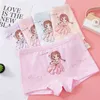 4 Pcs/lot 2-12Y Children Underwear Cotton Girls Panties Cute Girls Pattern Underpant Kids Boxer Briefs Princess Pants Panty 211122