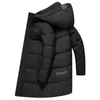 Ny Fashion Down Jacket Mäns Långa Puffer Jackor Tjock Varm Vinter 90% Vit Duck Down Coats Män Overcoat Högkvalitativ Parka Y1103