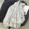 Höst Classic Solid Färg Pullovers Kvinnors Loose Kangaroo Pocket Långärmad Svart / Grå Hooded Sweatshirt 210607