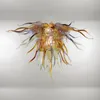 Klassisk handblåst belysning Vintage lampa Luxury Murano Glass Chandelier Light Fixture Led Luster Inomhus Home Hotel Landlarna 28 med 24