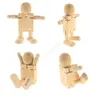Когня кукла конечности подвижные деревянные роботы игрушки деревянные кукла DIY ручной работы белый эмбрион кукол для детской живописи DAA149