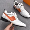 21ss Spring and Summer Soccer Lace-up Genuine Leather Casual Shoes Women Fashion all-match Flat Sneakers Size 35-42