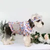 Lace Pets Klänningar Skjortor Kläder Rosa Tryckt Pet Kjol Hundkläder Små Medium Schnauzer Dogs Kläder