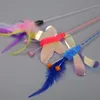 Kot Zabawki Pet False Butterfly / Worm Worm Feather Interactive Funny Teaser Wand Szkolenie Kotek kolorowy pręt