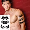 Sexig tatuering Vattentät Tappning Tatueringar Beast Klistermärke Svart Mörk Style Mönster Bady Konst Huddekoration för Mele och Kvinna