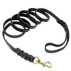 Leather Dog Leash Durable Dog Training Leash Braided Pet Dog Leads Rope for Medium Large Dogs Walking Running Brown 210712