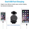 Dual 42A Car USB Charger Socket Universal 12V32V Motorcycle Car camion Van ATV Boat étanche pour la tablette de téléphone DVR GPS Switch9927116