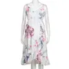 Mulheres grávidas vestido moda feminina mãe casual floral falbala vestido grávida para maternidade verão roupas macias vestido