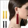 Dangle Lustre Bijoux Bohême Ethnique Gland Boucles D'oreilles Pour Les Femmes À La Mode Noir Rouge Jaune Vert Longue Soie Frangée Dangles Déclaration Or