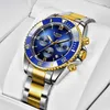 Fashion Men Watch LIGE Top Brand Luxury Sport Watches For Mens Stainless Steel Waterproof Quartz Clock Reloj Hombre+Box 210527