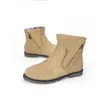 زائد الحجم 34-43 الخريف الشتاء النساء الأحذية الصلبة الأوروبية السيدات أحذية مارتن الأحذية الجلد المدبوغ جلد الكاحل أحذية مع فرك سميك K38X #