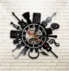 Les dernières horloges murales, horloge murale d'art de musique rock avec lumière, décoration de la maison, une variété de styles à choisir