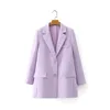 blazer elegante da donna viola abiti da donna alla moda pantaloncini slim set giacche casual da donna carine set ragazze dolci chic 210430