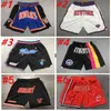 Shorts All Team Short Just Don Sports Mesh Retro Hip Pop Zomer Hardloopbroek Met Zak Rits Joggingbroek Blauw Wit Zwart Rood