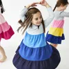 Baby meisjes prinses jurk peuter kinderen kerst regenboog bloem jurken herfst winter kleding infantil kinderkleding q0716