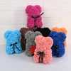 25 cm PE Plastic Kunstbloemen Rose Teddy Bear Hand Made 18 kleuren Foam Valentines Day Gift Birthday Party Decoration