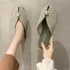 36-45 패션 성격 슬리퍼 여름 다목적 소프트 솔 그물 연예인 샌들 게으른 진주 아름다운 여성 신발