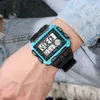 New Product Square Large Screen Display Sports Electronic Watch Men's Luminous Waterproof Multi-function Outdoor Sports Watch G1022