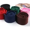 Cravate de styliste coréen pour hommes, solide, slim, 6cm, noir, rose, rouge, bleu, mariage, business, 50 pièces, fedex