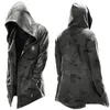 Trenchs pour hommes Halloween Imprimer Manteau Hommes Rétro Long Manteau Capuche Gothique Cardigan Vêtements Pour Hommes Steampunk Cloak Veste Médiévale