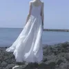 Vintage gótico irregular plissado mangas maxi vestido mulheres verão sundresses solto casual cor sólida cor sólida robe feminino 210619