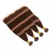 Braziliaans 4# kleur recht 100% menselijk haarextensions body wave maagd haar bundels vier kleuren 10-24 inch 3 stuks/lot