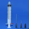 Dispensing Syringes Barrels 10cc 16G 1.5 Inches+0.5 Inches Tips Caps Adhesive Glue Ink Luer Lock Pack of 10