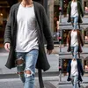 Solid Listrado Mens Camisola Casaco Casual Casual Casacos Sólidos Homens Fina Camisola Longa Cardigan Streetwear Jaqueta Inglaterra Estilo De Malha 210524