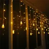 Światła świąteczne LED 5M Curtain Light Garland Xmas Drzewo Wystrój Domu 220 V Fairy Lights Outdoor / Kryty Festiwal String Light 211012