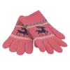 Children's Finger Gloves Five Fingers Gloves Children Cashmere Christmas Deer Acquard Weave Warm Arm Hand Warmer Knitted Long Fingerless