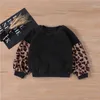 Humor Bear Dzieci Sweter 2021 Wiosna Jesień Z Długim Rękawem Leopard Drukowane Dorywczo Dzieci Bluzka Bluzka dla 2-6Y Y1024