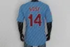 14 Pete Rose Jersey 야구 명예의 전당 유명한 유니폼 1980 1984 1965 1969 White Grey Light Blue Red Black