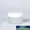 Bouteilles d'emballage rechargeables en verre facial givré clair or argent noir haut 5g 10g 15g 20g 30g 50g contenants cosmétiques pot de crème