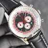 43mm B1 TWA Special Edition Horloges AB01211B1B1X2 AB01211 Quartz Chronograph Mens Horloge Rode Innerlijke White Dial Lederen Band Hello_Watch A100 (1)