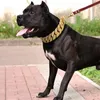 Köpek yakalar tasar metal paslanmaz çelik yaka zinciri martingale üst düzey gösteri kabadayı köpekleri doberman orta büyük için güvenlik