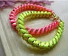 Bracelete de moda Fluorescente colorido de seda de seda tecida braceletes de corrente mistura