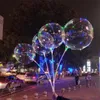 Party Favor New Led Lights Balloons Night Lighting Bobo Ball Multicolor Decoration Balloon Dekoracyjne Dekoracyjne Jasne zapalniczki z kijem