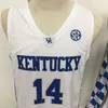 Nikivip Kentucky Wildcats Blue White 14 Tyler Herro Men College Basketball Jersey