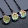 Seven Chakra Stones Orgonite pendant Necklace Crystal Precious Stone Gravel Meditation 7 Yoga Chakra Pendant Necklaces Fashion Jewelry will and sandy